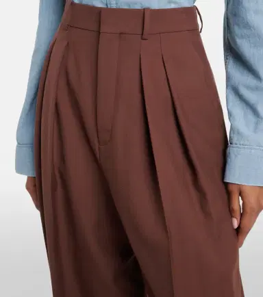 Saint Laurent Pleated wool gabardine wide-leg pants | Thumbnail 2 Saint Laurent Pleated wool gabardine wide-leg pants | Thumbnail 2