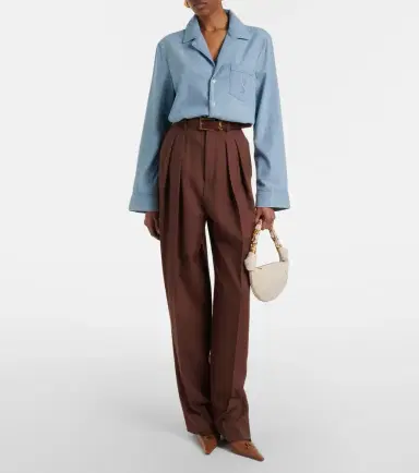 Saint Laurent Pleated wool gabardine wide-leg pants | Thumbnail 5 Saint Laurent Pleated wool gabardine wide-leg pants | Thumbnail 5