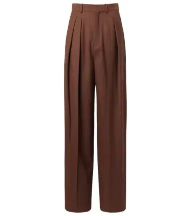Saint Laurent Pleated wool gabardine wide-leg pants | Thumbnail 1 Saint Laurent Pleated wool gabardine wide-leg pants | Thumbnail 1