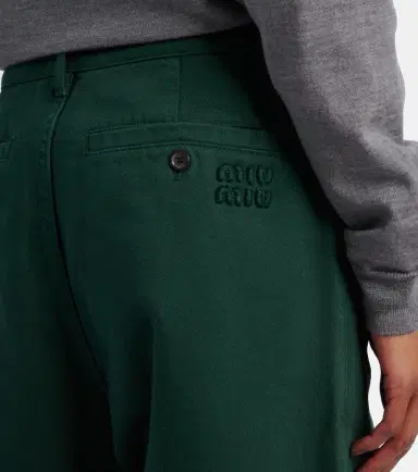 Miu Miu Cotton gabardine straight pants | Thumbnail 3 Miu Miu Cotton gabardine straight pants | Thumbnail 3