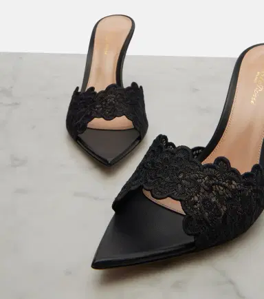 Gianvito Rossi Yvonne lace mules | Thumbnail 2 Gianvito Rossi Yvonne lace mules | Thumbnail 2