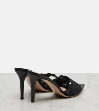 Gianvito Rossi Yvonne lace mules | Thumbnail 3 Gianvito Rossi Yvonne lace mules | Thumbnail 3