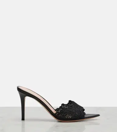 Gianvito Rossi Yvonne lace mules | Thumbnail 4 Gianvito Rossi Yvonne lace mules | Thumbnail 4