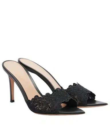 Gianvito Rossi Yvonne lace mules | Thumbnail 1 Gianvito Rossi Yvonne lace mules | Thumbnail 1