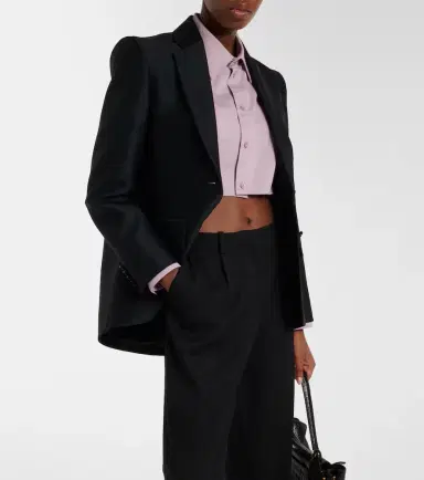 Balenciaga Wool and silk blazer | Thumbnail 2 Balenciaga Wool and silk blazer | Thumbnail 2