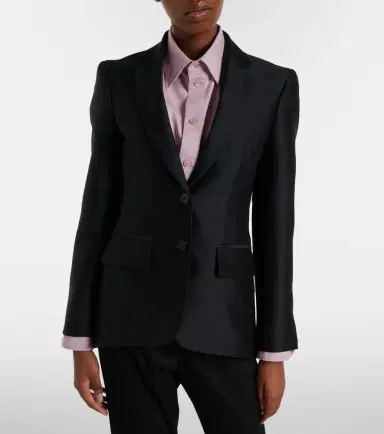 Balenciaga Wool and silk blazer | Thumbnail 4 Balenciaga Wool and silk blazer | Thumbnail 4
