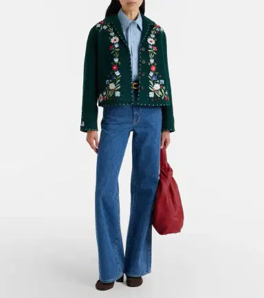 Rixo Jude embroidered floral wool-blend jacket | Thumbnail 3 Rixo Jude embroidered floral wool-blend jacket | Thumbnail 3