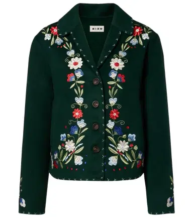 Rixo Jude embroidered floral wool-blend jacket | Thumbnail 1 Rixo Jude embroidered floral wool-blend jacket | Thumbnail 1