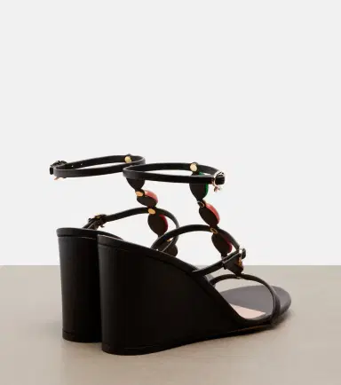 Gianvito Rossi Embellished leather wedge sandals | Thumbnail 2 Gianvito Rossi Embellished leather wedge sandals | Thumbnail 2