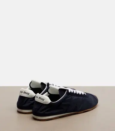 Miu Miu Plume suede-trimmed sneakers | Thumbnail 4 Miu Miu Plume suede-trimmed sneakers | Thumbnail 4