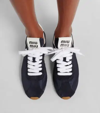 Miu Miu Plume suede-trimmed sneakers | Thumbnail 6 Miu Miu Plume suede-trimmed sneakers | Thumbnail 6