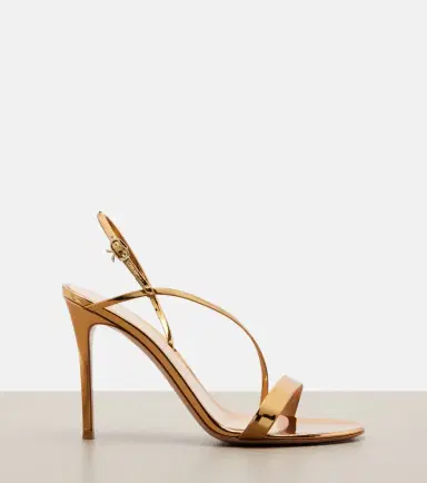 Gianvito Rossi Metallic leather slingback sandals | Thumbnail 2 Gianvito Rossi Metallic leather slingback sandals | Thumbnail 2