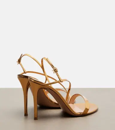 Gianvito Rossi Metallic leather slingback sandals | Thumbnail 3 Gianvito Rossi Metallic leather slingback sandals | Thumbnail 3