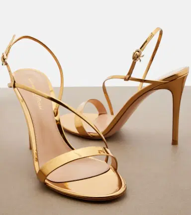 Gianvito Rossi Metallic leather slingback sandals | Thumbnail 4 Gianvito Rossi Metallic leather slingback sandals | Thumbnail 4