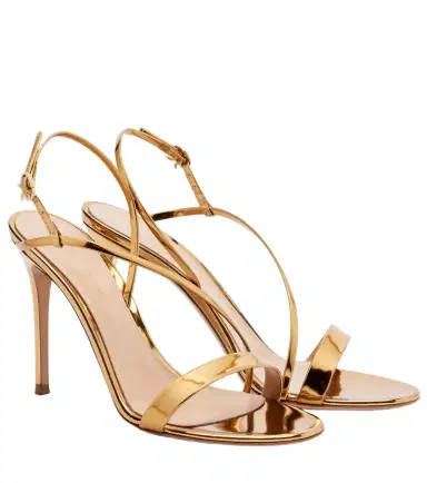 Gianvito Rossi Metallic leather slingback sandals | Thumbnail 1 Gianvito Rossi Metallic leather slingback sandals | Thumbnail 1