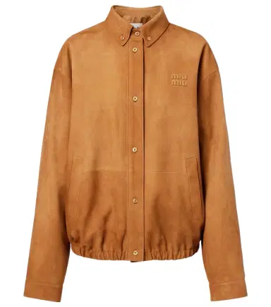 Miu Miu Suede blouson jacket | Thumbnail 1 Miu Miu Suede blouson jacket | Thumbnail 1