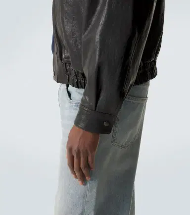 Saint Laurent Leather blouson jacket | Thumbnail 4 Saint Laurent Leather blouson jacket | Thumbnail 4