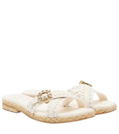 Roger Vivier Espa embellished leather mules | Thumbnail 1 Roger Vivier Espa embellished leather mules | Thumbnail 1