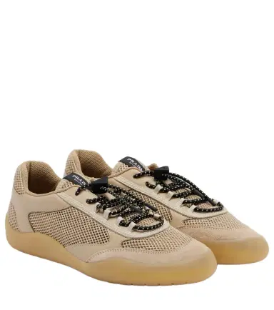 Prada Speedrock leather-trimmed sneakers | Thumbnail 1 Prada Speedrock leather-trimmed sneakers | Thumbnail 1
