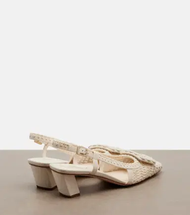 Roger Vivier Belle Vivier crochet and leather slingback pumps | Thumbnail 2 Roger Vivier Belle Vivier crochet and leather slingback pumps | Thumbnail 2