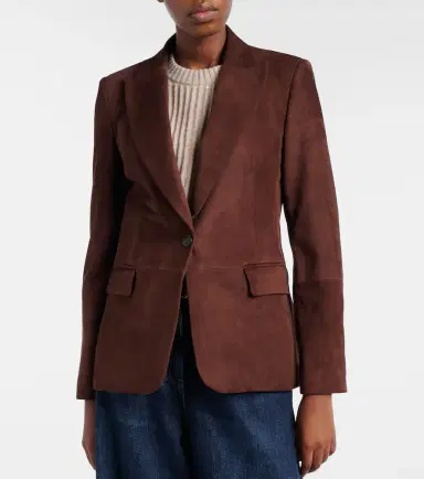 Brunello Cucinelli Monili suede blazer | Thumbnail 4 Brunello Cucinelli Monili suede blazer | Thumbnail 4