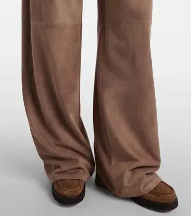 Brunello Cucinelli Suede wide-leg pants | Thumbnail 5 Brunello Cucinelli Suede wide-leg pants | Thumbnail 5