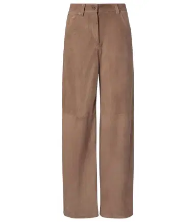 Brunello Cucinelli Suede wide-leg pants | Thumbnail 1 Brunello Cucinelli Suede wide-leg pants | Thumbnail 1