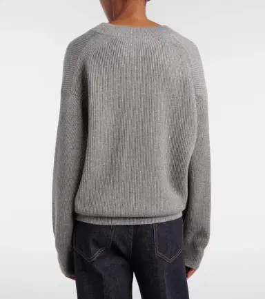 Brunello Cucinelli Ribbed-knit cashmere-blend sweater | Thumbnail 3 Brunello Cucinelli Ribbed-knit cashmere-blend sweater | Thumbnail 3