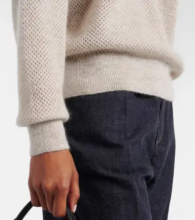 Brunello Cucinelli Open-knit polo sweater | Thumbnail 5 Brunello Cucinelli Open-knit polo sweater | Thumbnail 5