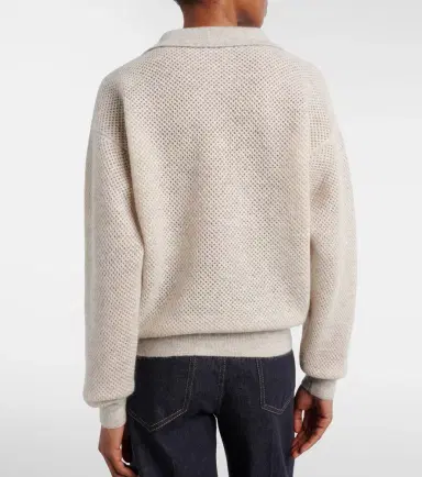 Brunello Cucinelli Open-knit polo sweater | Thumbnail 6 Brunello Cucinelli Open-knit polo sweater | Thumbnail 6