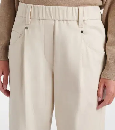 Brunello Cucinelli Monili cotton-blend straight pants | Thumbnail 2 Brunello Cucinelli Monili cotton-blend straight pants | Thumbnail 2