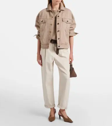 Brunello Cucinelli Monili cotton-blend straight pants | Thumbnail 4 Brunello Cucinelli Monili cotton-blend straight pants | Thumbnail 4