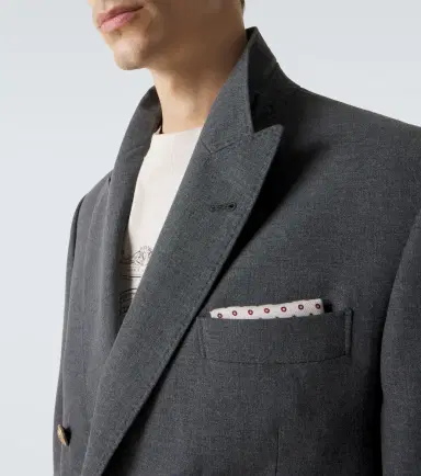 Brunello Cucinelli Wool, cotton, and silk blazer | Thumbnail 3 Brunello Cucinelli Wool, cotton, and silk blazer | Thumbnail 3