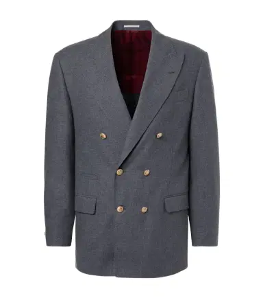 Brunello Cucinelli Wool, cotton, and silk blazer | Thumbnail 1 Brunello Cucinelli Wool, cotton, and silk blazer | Thumbnail 1