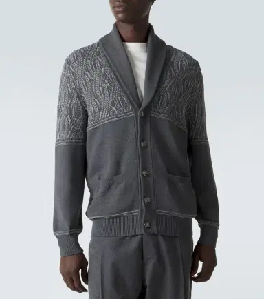 Brunello Cucinelli Jacquard cotton cardigan | Thumbnail 5 Brunello Cucinelli Jacquard cotton cardigan | Thumbnail 5