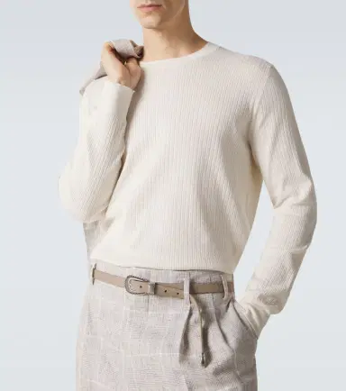 Brunello Cucinelli Ribbed-knit cotton sweater | Thumbnail 3 Brunello Cucinelli Ribbed-knit cotton sweater | Thumbnail 3
