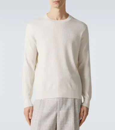 Brunello Cucinelli Ribbed-knit cotton sweater | Thumbnail 4 Brunello Cucinelli Ribbed-knit cotton sweater | Thumbnail 4
