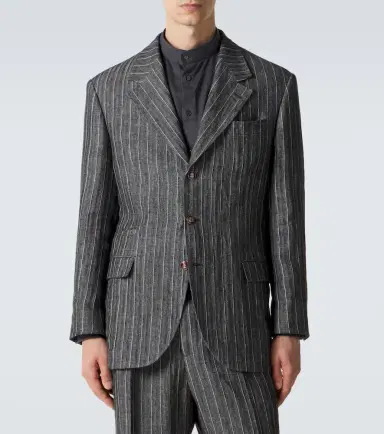 Brunello Cucinelli Chalk stripe linen suit | Thumbnail 5 Brunello Cucinelli Chalk stripe linen suit | Thumbnail 5