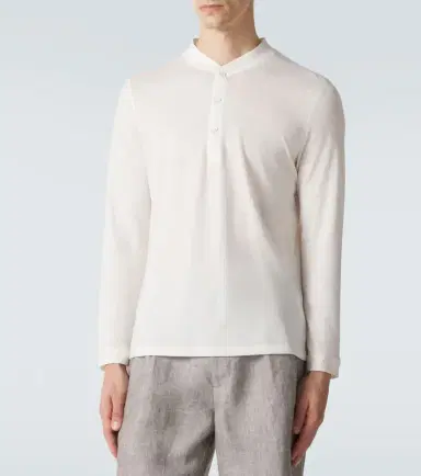 Brunello Cucinelli Linen and cotton Henley shirt | Thumbnail 2 Brunello Cucinelli Linen and cotton Henley shirt | Thumbnail 2