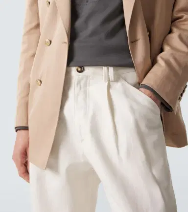 Brunello Cucinelli Cotton and linen canvas straight pants | Thumbnail 5 Brunello Cucinelli Cotton and linen canvas straight pants | Thumbnail 5