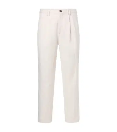 Brunello Cucinelli Cotton and linen canvas straight pants | Thumbnail 1 Brunello Cucinelli Cotton and linen canvas straight pants | Thumbnail 1