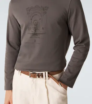 Brunello Cucinelli Printed cotton jersey T-shirt | Thumbnail 5 Brunello Cucinelli Printed cotton jersey T-shirt | Thumbnail 5