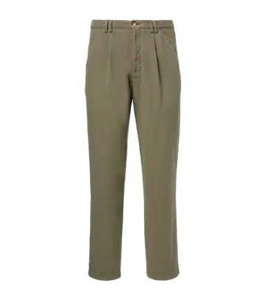 Brunello Cucinelli Cotton and linen straight pants | Thumbnail 1 Brunello Cucinelli Cotton and linen straight pants | Thumbnail 1