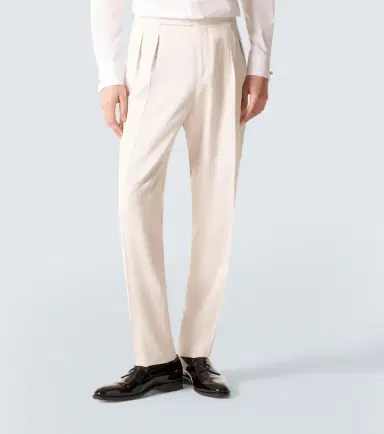Brunello Cucinelli Silk straight pants | Thumbnail 2 Brunello Cucinelli Silk straight pants | Thumbnail 2