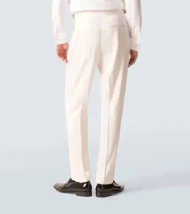 Brunello Cucinelli Silk straight pants | Thumbnail 4 Brunello Cucinelli Silk straight pants | Thumbnail 4