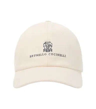 Brunello Cucinelli ogo leather-trimmed twill baseball cap | Thumbnail 1 Brunello Cucinelli ogo leather-trimmed twill baseball cap | Thumbnail 1