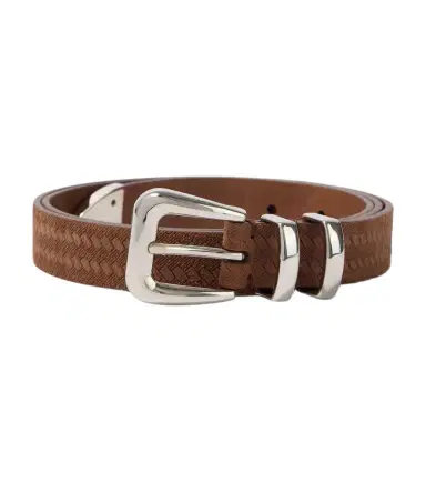 Brunello Cucinelli Debossed leather belt | Thumbnail 1 Brunello Cucinelli Debossed leather belt | Thumbnail 1
