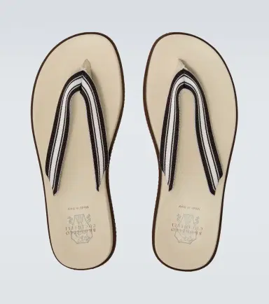 Brunello Cucinelli Striped thong sandals | Thumbnail 2 Brunello Cucinelli Striped thong sandals | Thumbnail 2