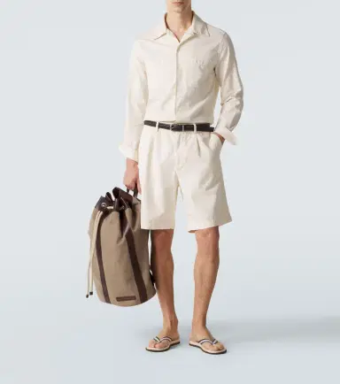 Brunello Cucinelli Striped thong sandals | Thumbnail 3 Brunello Cucinelli Striped thong sandals | Thumbnail 3