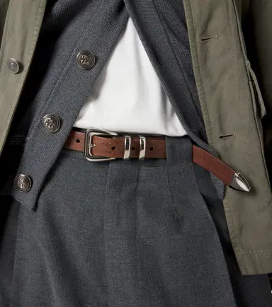 Brunello Cucinelli Debossed leather belt | Thumbnail 3 Brunello Cucinelli Debossed leather belt | Thumbnail 3